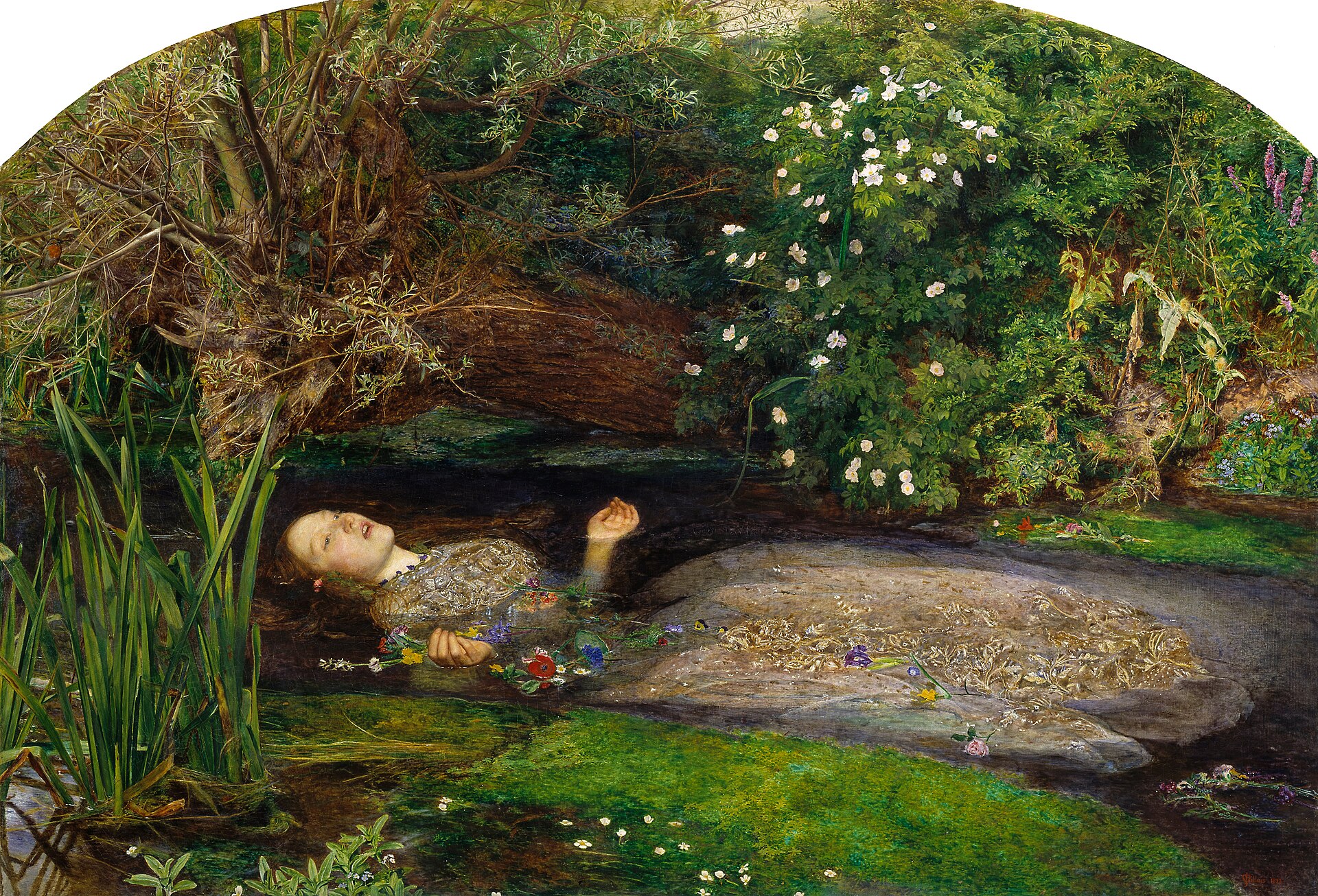 Ophelia — John Everett Millais, 1851–2 (Tate Britain)