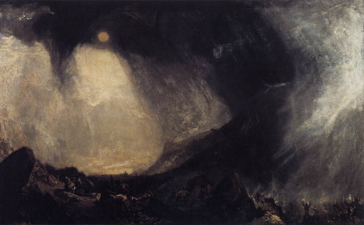 Snow Storm: Hannibal and his Army Crossing the Alps — J.M.W. Turner, 1812 (Tate Britain)