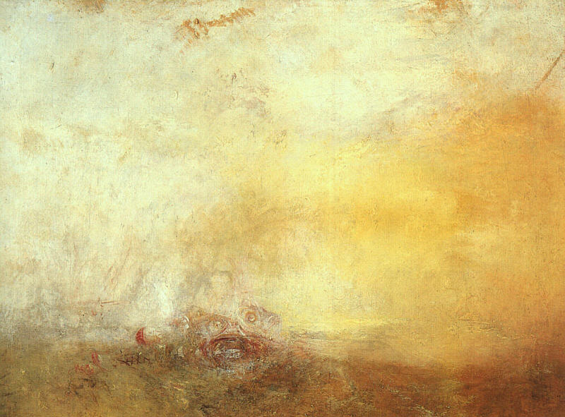 Sunrise with Sea Monsters — J.M.W. Turner, c.1845 (Tate Britain)